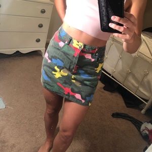 Signature 8 camo mini skirt